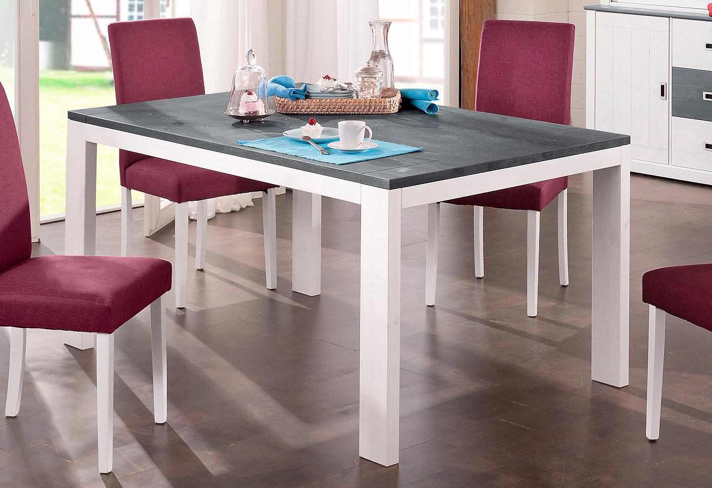 Home affaire Esstisch ausziehbar »List«, 160-220 cm, aus massiver ... Home affaire Esstisch ausziehbar »List«, 160-220 cm, aus massiver ...